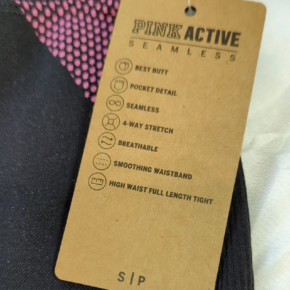 Victoria's Secret Black and Pink Yoga Pants, New With Tags!!! Amazing Butt!!!!